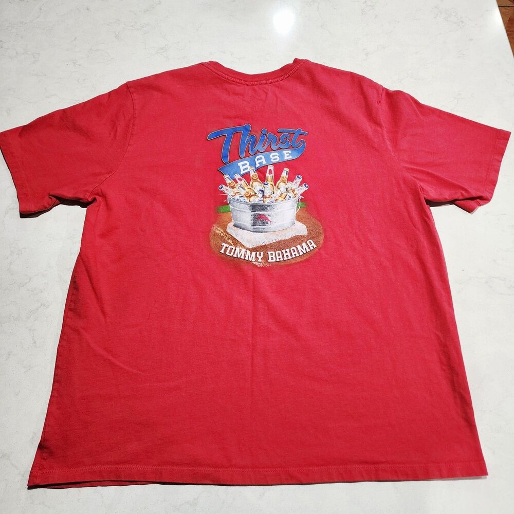 Tommy Bahama Relax Thirst Base Tropical Beer Drinks Graphic T Shirt XL NWOT